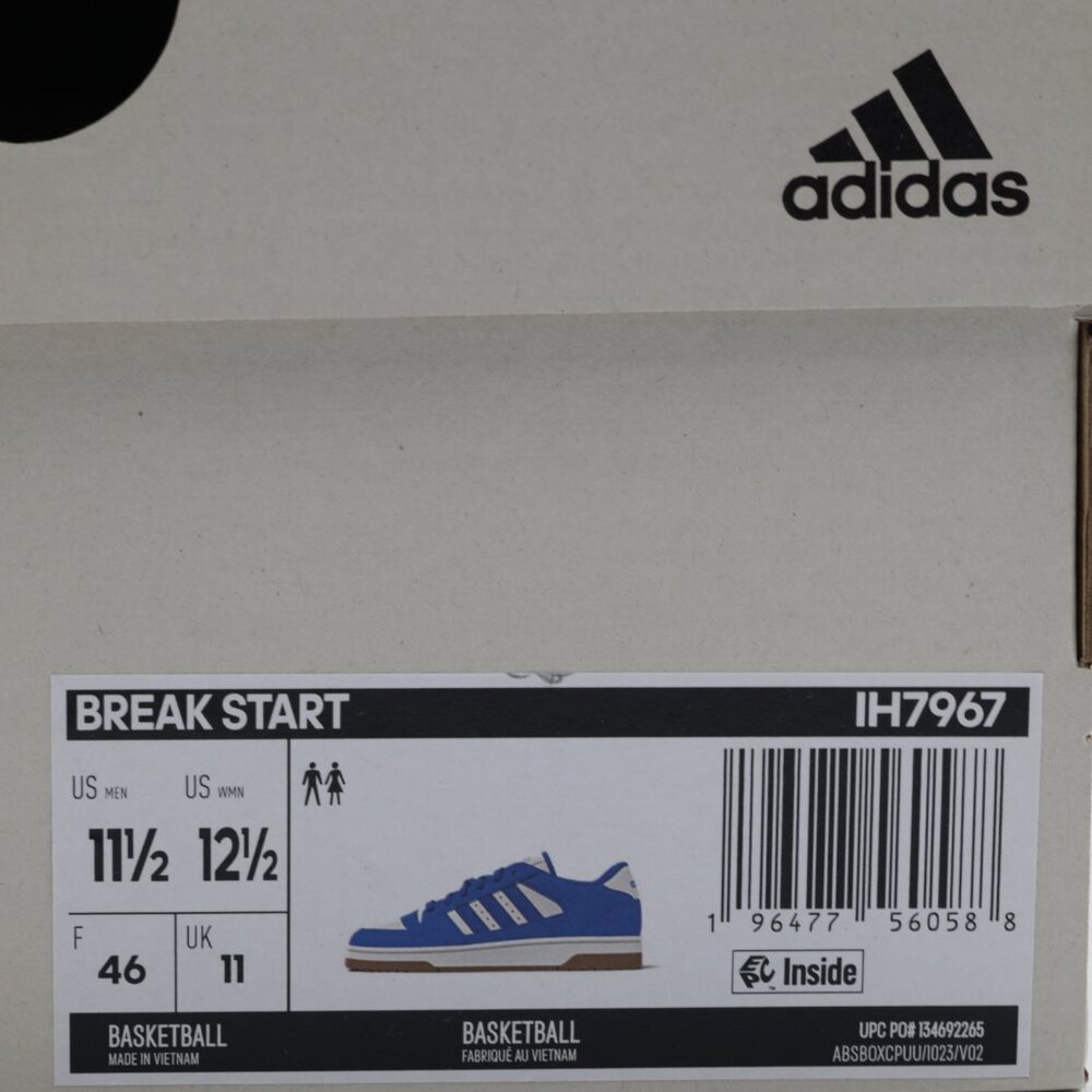 Adidas Mean's Break Start Everyday Comfortable Low Top Shoes Blue Size 11.5 - Picture 10 of 10
